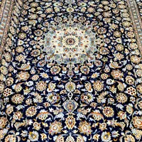 فرش۱۲متری دستباف کاشان سورمه ای دست بافت درحدنو|فرش|تهران, آهنگ|دیوار