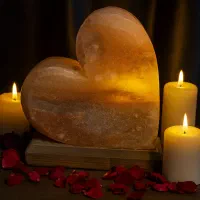 شبخواب سنگ نمک قلب کدgh4/عاشقانه/هدیه/دکوری