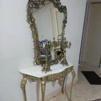 اینه شمعدان برنزی بسیار سنگین