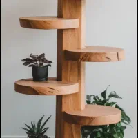 پایه گلدان تزئینی ـ پایه چوبی - گلخانه|گل و گیاه طبیعی|تربت‌حیدریه, شهرک ولیعصر|دیوار