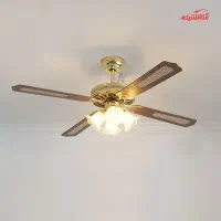 پنکه لوستر دار سقفی چوبی