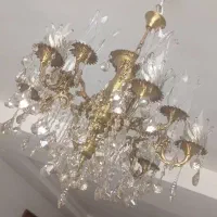 لوستر برنز 6شاخه بزرگ|لوستر و چراغ آویز|فردیس, شهرک ارم|دیوار