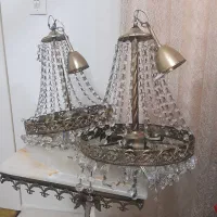 یک جفت لوستر آنتیک برنجی اصل