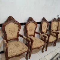 مبل سلطنتی ۷ نفره چوب گردو اصل قدیمی