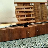 تخت دو طبقه چوبی سالم و شیک مناسب اتاق های کوچک|تخت و سرویس خواب|شاهرود, |دیوار