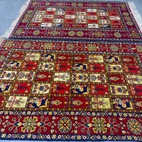 فرش دستباف (بساک)۳ متری نقشه بختیار چله ابریشم|فرش|مشکیندشت, |دیوار