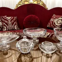 سرویس کریستال خارجی بستنی خوری جادستمال رومیزی
