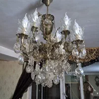 فروش دو عدد لوستر برنز اصلی در حد نو سالم بالامپ|لوستر و چراغ آویز|کرج, خرمدشت|دیوار