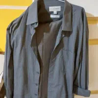 ست مردانه طوسی شیک (پیرهن کتانه + شلوار پارچه‌ای)