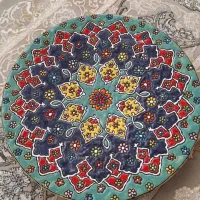 ظرف میناکاری شده روی سفال تزئینی