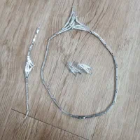 ست گردنبند و دستنبند و گوشواره استیل