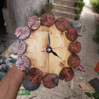 ساعت چوبی دیواری دست ساز
