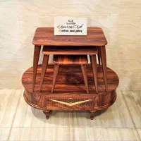 میز جلومبلی۴تکه طرح خطی عسلی جلو مبلی تمام وکیوم|مبلمان خانگی و میز عسلی|مشهد, خواجه ربیع|دیوار