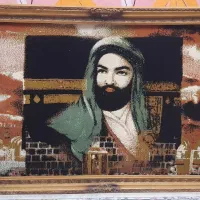 تابلو فرش ۱۲۰۰ شانه بافت با قاب چوبی اعلا