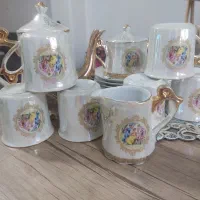سرویس قهوه خوری موکا خوری انتیک ۳ دختر