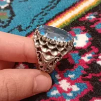 انگشتر نقره توپاز سوئیس