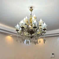لوستر 19 شعله تماما برنج