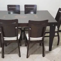 میز و صندلی ناهارخوری ۶ نفره کاملا نو