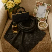 روسری جواهر دوزی شیک و فاخر