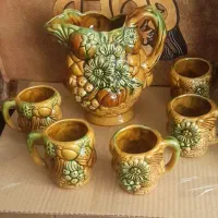پارچ ولیوان سرامیکی قدیمی