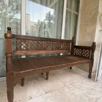مبل تخت سنتی چوبی ۳ نفره