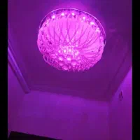 لوستر سقفی چشمه نور هفت رنگ|لوستر و چراغ آویز|رشت, رودباری|دیوار