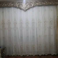 پرده پذیرایی حریر|پرده، رانر، رومیزی|اهواز, کوی مهدیس|دیوار