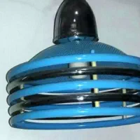 لوستر آبی فلزی آشپزخانه حال اتاق خواب کاملا سالم|لوستر و چراغ آویز|ری, دیلمان|دیوار