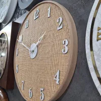 ساعت دیواری با حصیر بامبو طبیعی|ساعت دیواری و تزئینی|تهران, استاد معین|دیوار