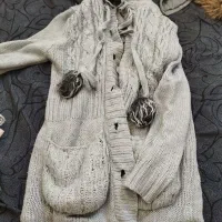 بافت زنانه طوسی روشن