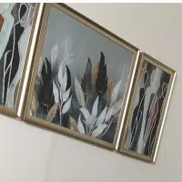 تابلو تخته شاسی چاپ همراه با نقاشی کاردست