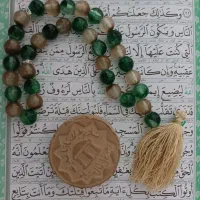 تسبیح با تربت و پارچه کربلا