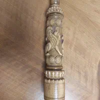 تنه قلیان چوبی نقش برجسته