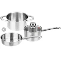 سرویس قابلمه ۴ پارچه استیل نو جعبه پلمپ