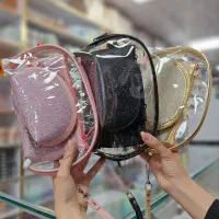 کیف آرایشی سه تیکه لمه لوازم آرایشی ارسال رایگان