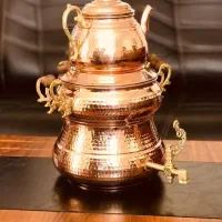 ظروف مسی زنجان/ سرویس سماور و قوری/ساخت زنجان