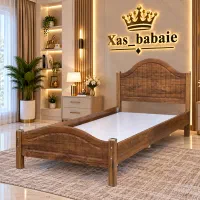 تخت تک نفره شیار آنتیک (صنایع چوبی خاص)