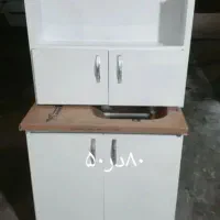 کابینت و سینک درب سفید مدل ۹۰