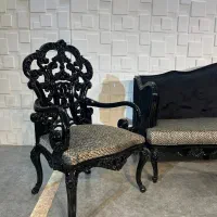 مبل فرانسوی،/کینگ مشکی پلی یورتان دو رو‌منبت|مبلمان خانگی و میز عسلی|تهران, شهرک امید|دیوار