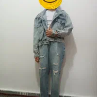 کت و شلوار لی دخترانه نگین کوب از ۱۱سال تا ۱۴سال