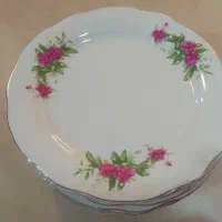 بشقاب میوه خوری طرح گل سرخ