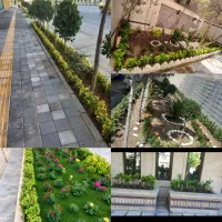 خدمات باغبانی تعویض خاک گلدون کود 30٪در محل سمپاشی