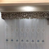 پرده توری طرح دار برجسته|پرده، رانر، رومیزی|رشت, منظریه|دیوار