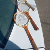 راکت تنیس چوبی جفت