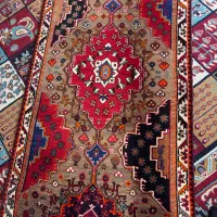 قالیچه دستباف قدیمی نو نو|فرش|شیراز, تاچارا|دیوار