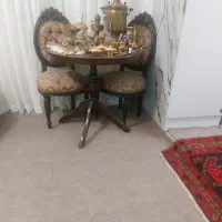 میز گرد  تمام چوب گردو