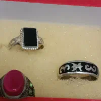 3عددانگشتر عقیق،یاقوت،تایلندی نقره925|جواهرات|مشهد, توس (بلوار توس)|دیوار