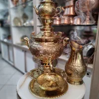 سماور برنجی با سرویس کامل
