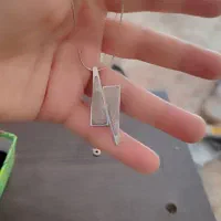 پلاک زنجیر طلا سفید بسیارشیک