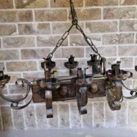لوستر چوب وفلز|لوستر و چراغ آویز|نوشهر, |دیوار